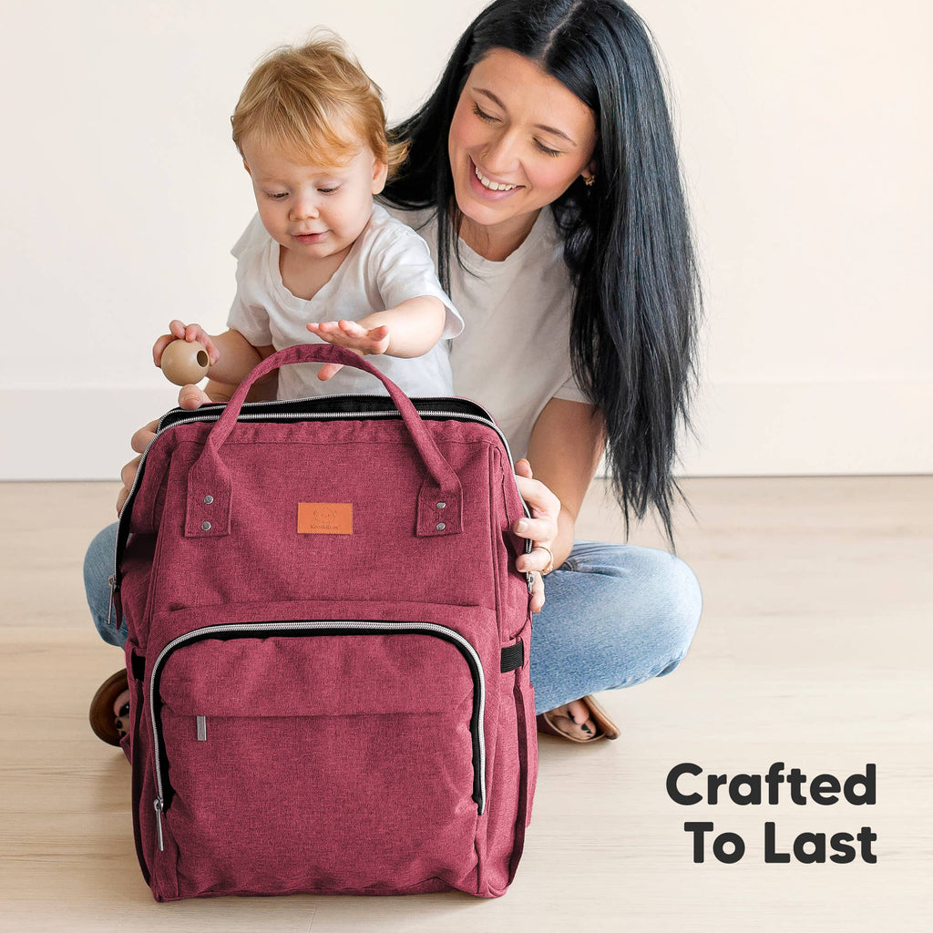 NR KEABABIES DIAPER BAG BACK PACK | RUSTIC RED