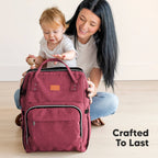 NR KEABABIES DIAPER BAG BACK PACK | RUSTIC RED