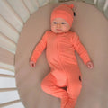 NR PREEMIE | BELAN J FOOTED SLEEPER | CORAL