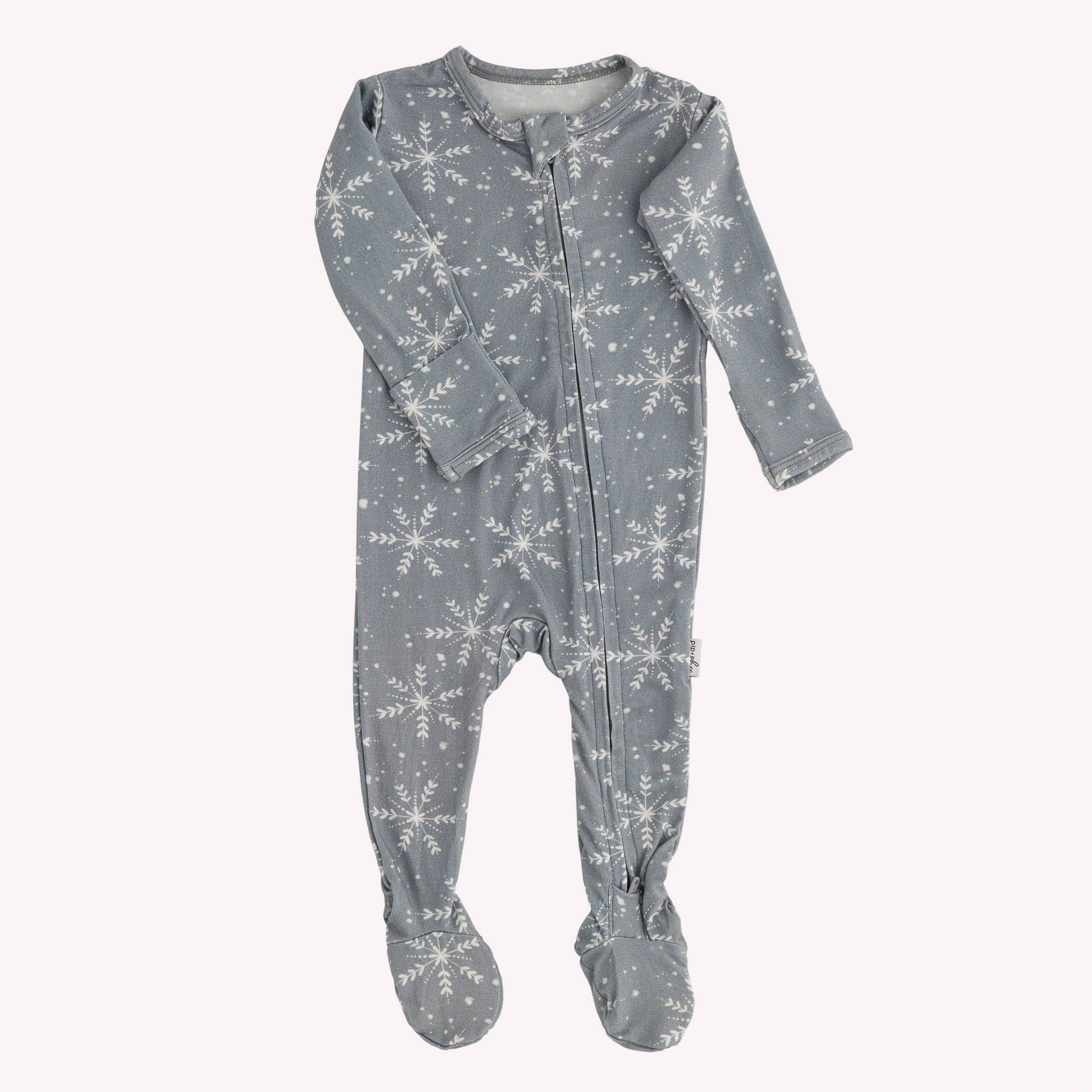 NR PIP + PHEE BAMBOO FOOTED SLEEPER | MAPLE GRID | NEWBORN