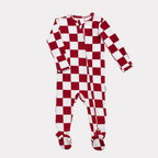 NR PIP + PHEE CRANBERRY CHECK SLEEPER