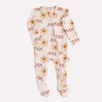 NR PIP + PHEE BAMBOO FOOTED SLEEPER | MAPLE GRID | NEWBORN