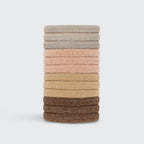 NR KITSCH GLITTER NYLON ELASTICS 12pc | NEUTRAL