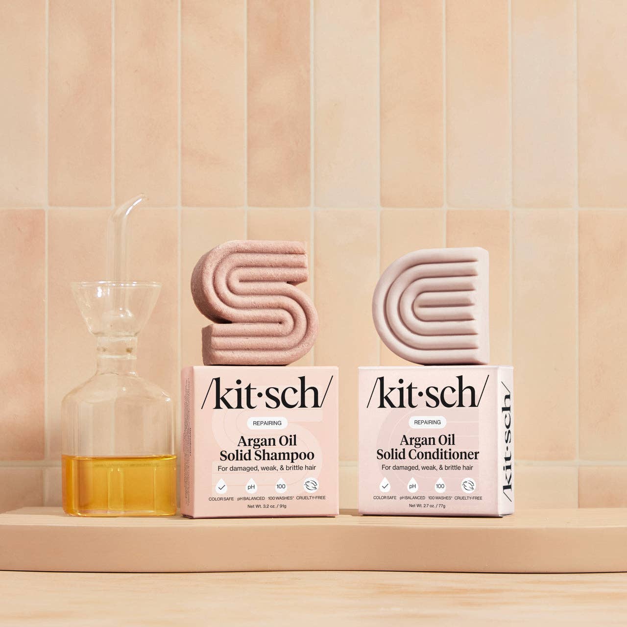NR KITSCH SHAMPOO CONDITIONER BAR COMBO | REPAIRING ARGAN OIL