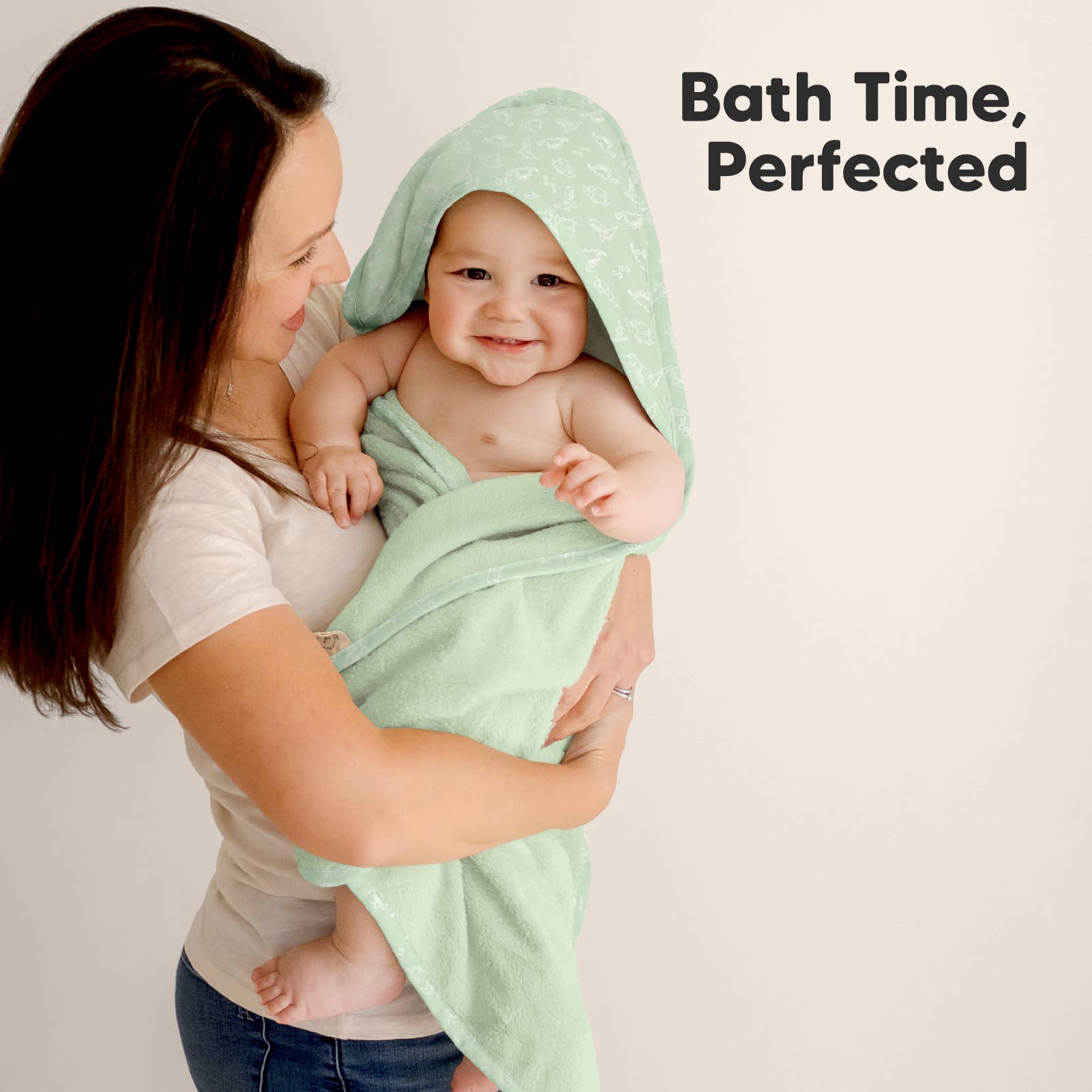 NR KEABABIES LUXE HOODED TOWEL | 35x35 | DINOS