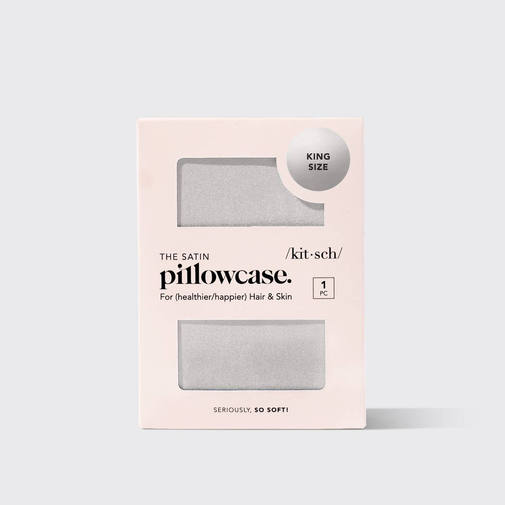 NR KITSCH KING SATIN PILLOWCASE | SILVER