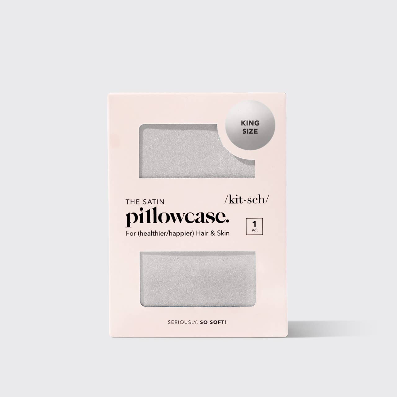 NR KITSCH KING SATIN PILLOWCASE | SILVER