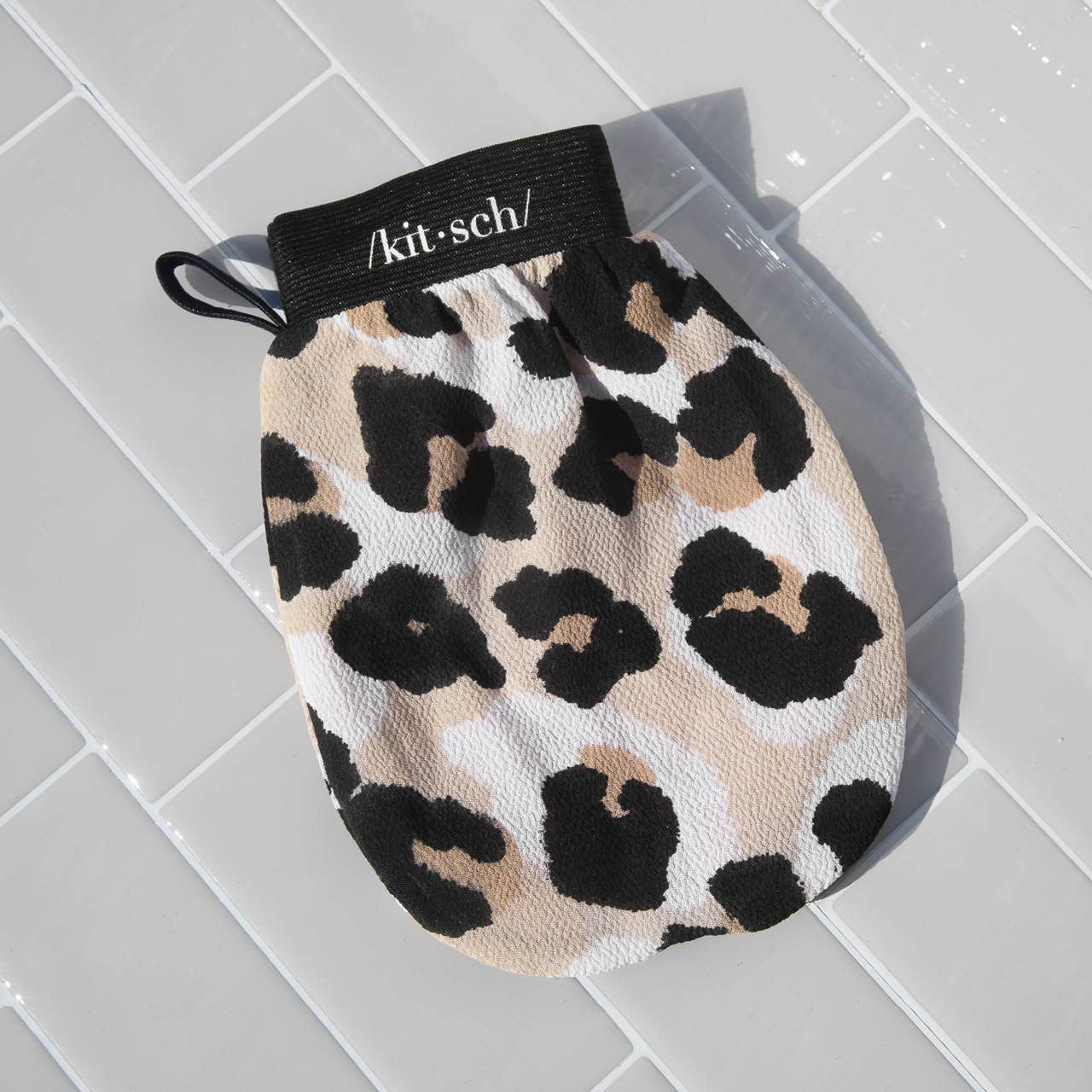 NR KITSCH EXFOLIATING GLOVE | LEOPARD