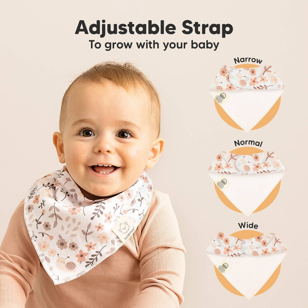 NR KEABABIES BABY BANDANA BIBS | 8-PACK | BLOOM