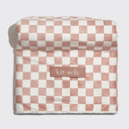NR KITSCH XL HAIR TOWEL WRAP | TERRACOTTA CHECKER