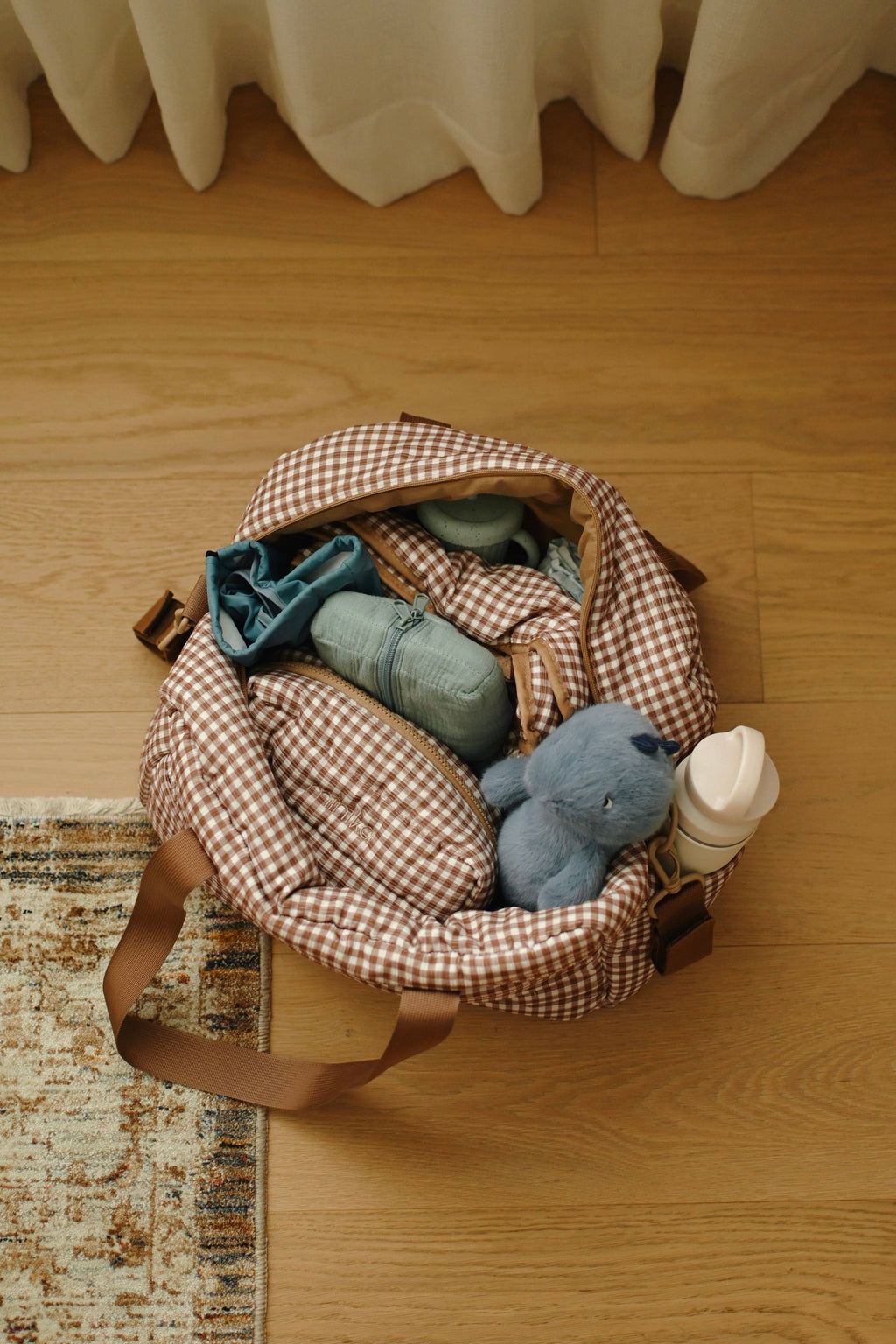 NR MINIKA DIAPER BAG | VICHY BROWN
