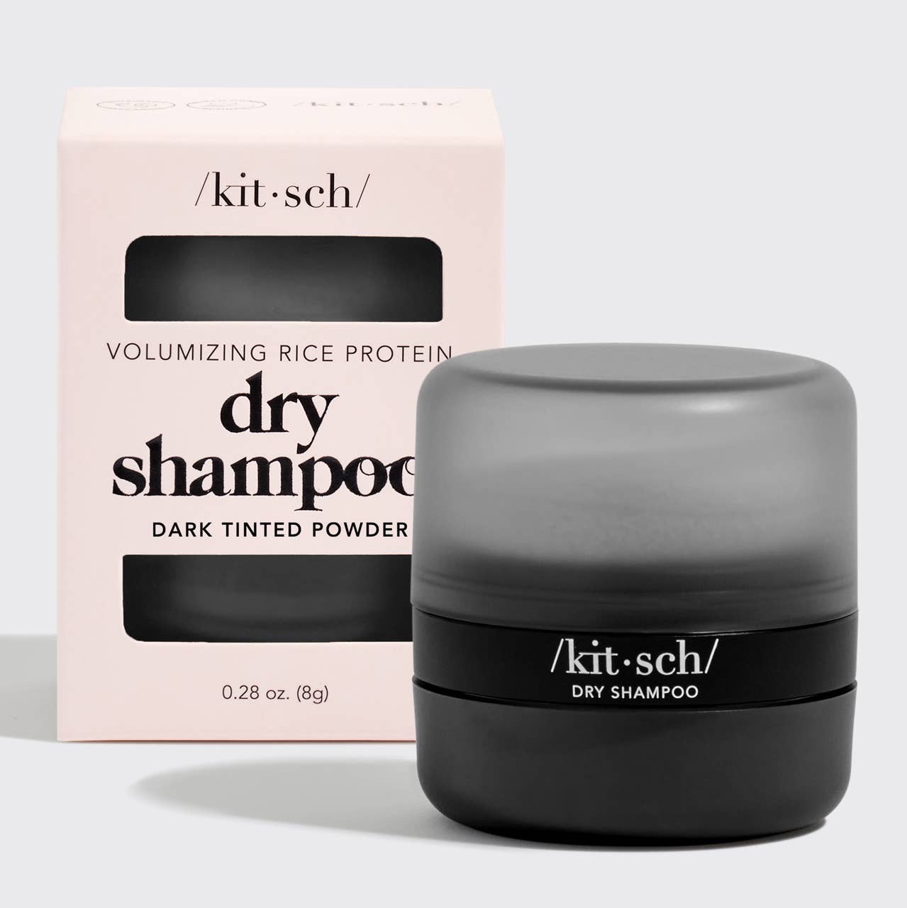 NR KITSCH VOLUMIZING RICE PROTEIN DRY SHAMPOO WITH PUFF | DARK HAIR