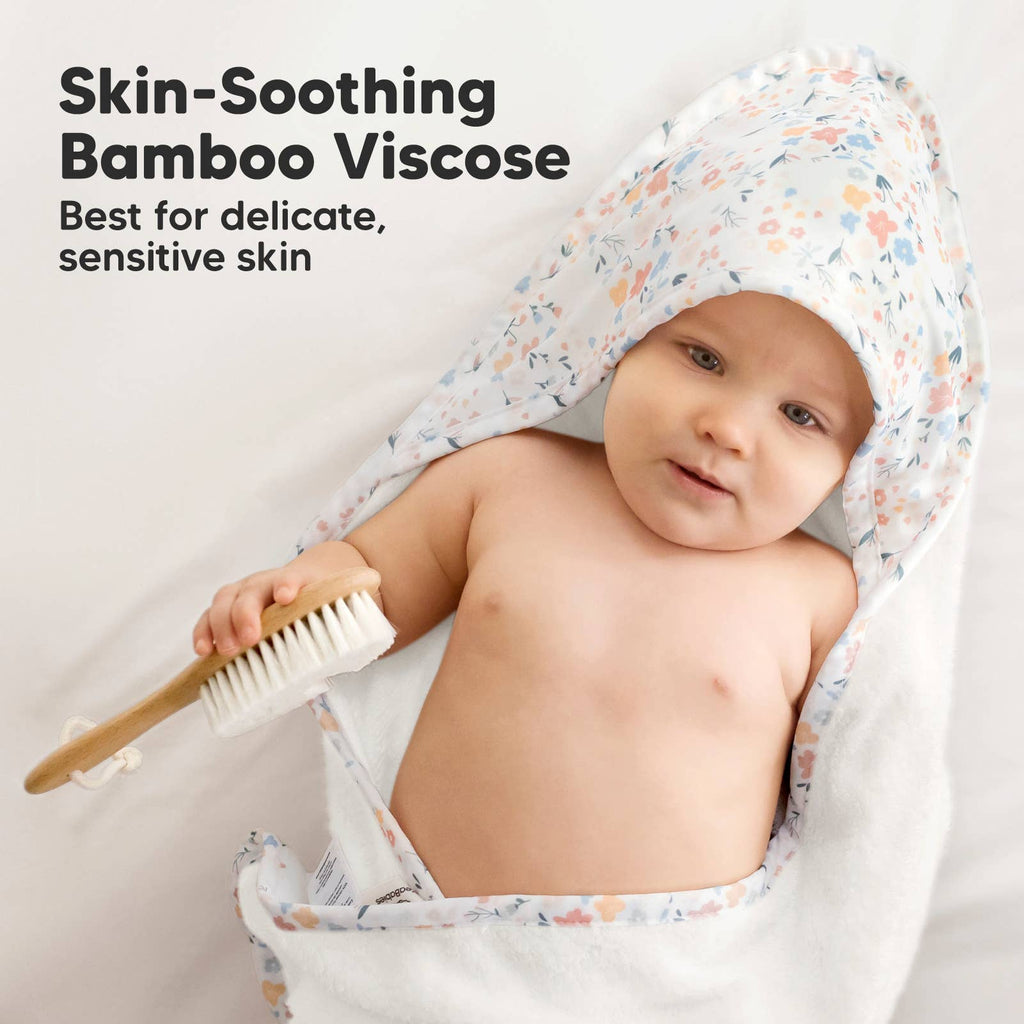 NR KEABABIES LUXE HOODED TOWEL | 35x35 | WILDFLOWERS