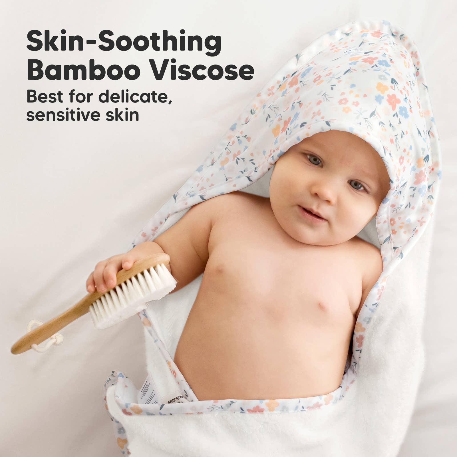 NR KEABABIES LUXE HOODED TOWEL | 35x35 | WILDFLOWERS
