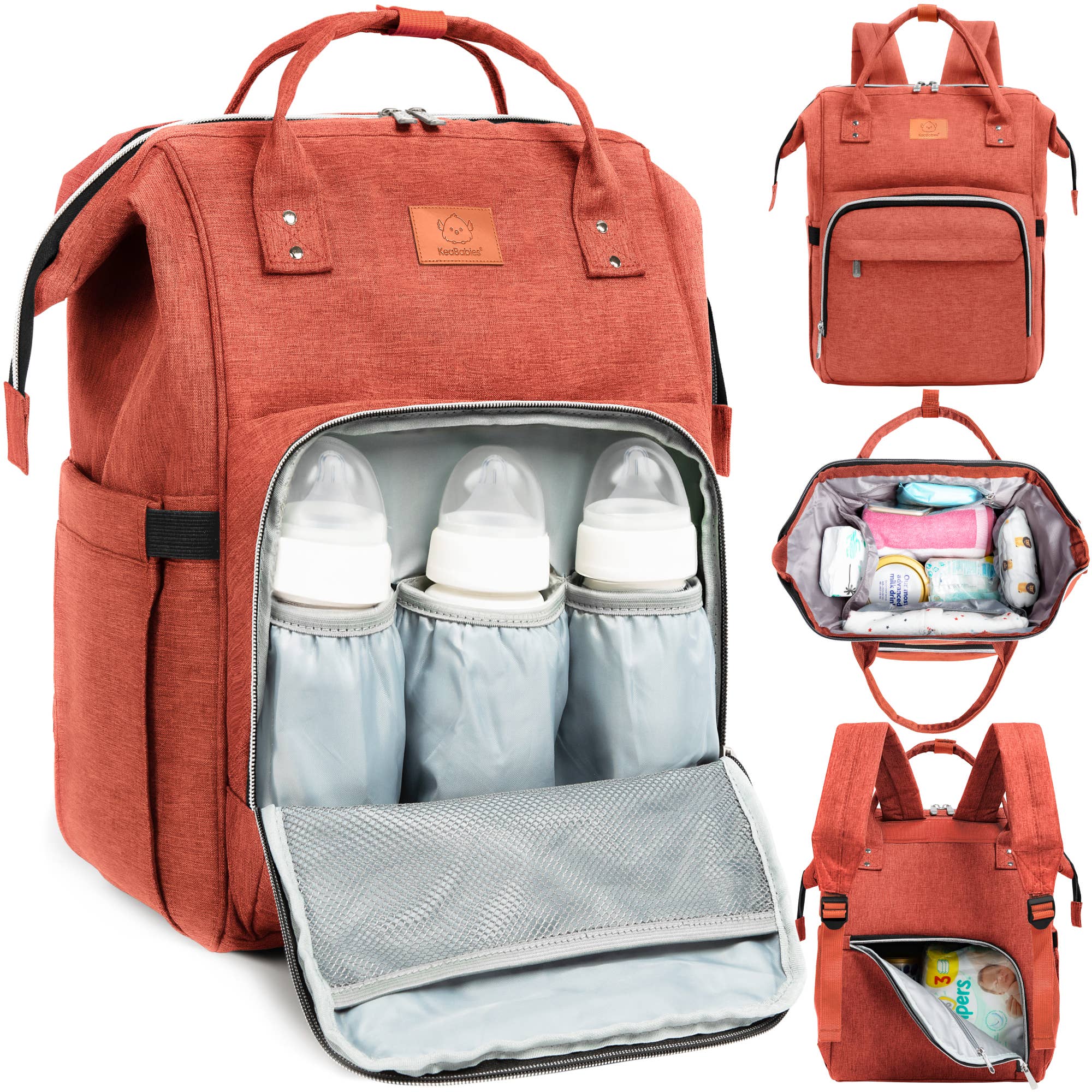 NR KEABABIES DIAPER BAG BACK PACK | RUSTIC RED