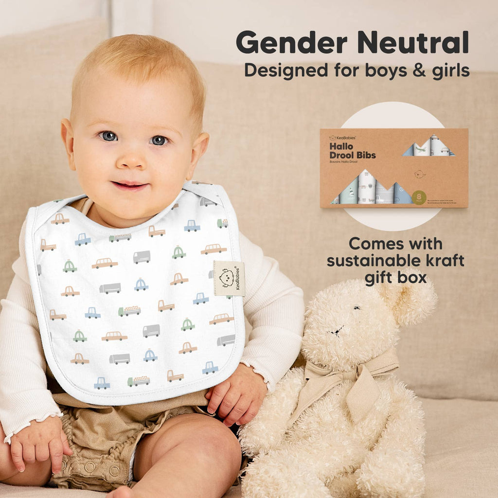 NR KEABABIES 8-PACK HALLO DROOL BIBS | VESSELS