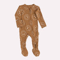 NR PIP + PHEE BAMBOO FOOTED SLEEPER | CARAMEL SMILEYS