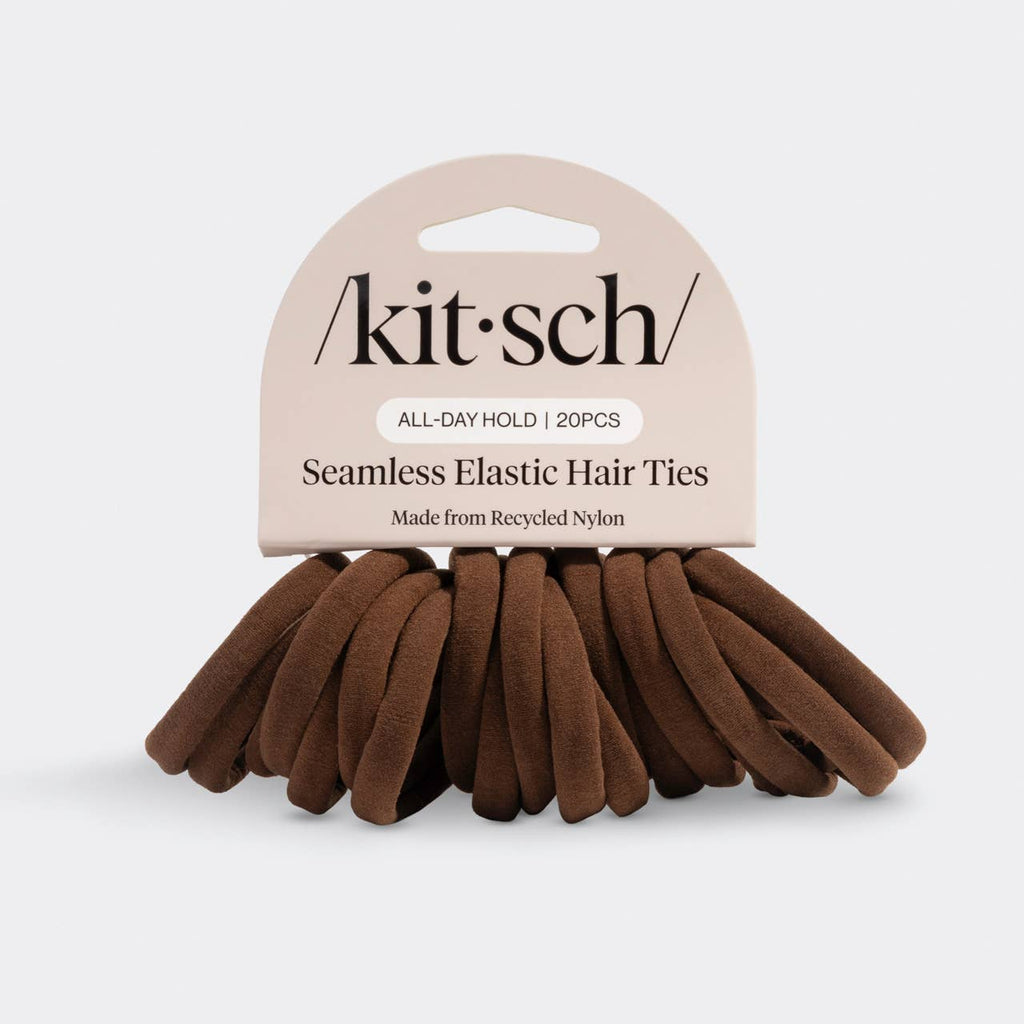 NR KITSCH NYLON ELASTICS 20pc | CHOCOLATE