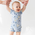 NR BELAN J | SHORT SLEEVE ROMPER | WHALE LOVER