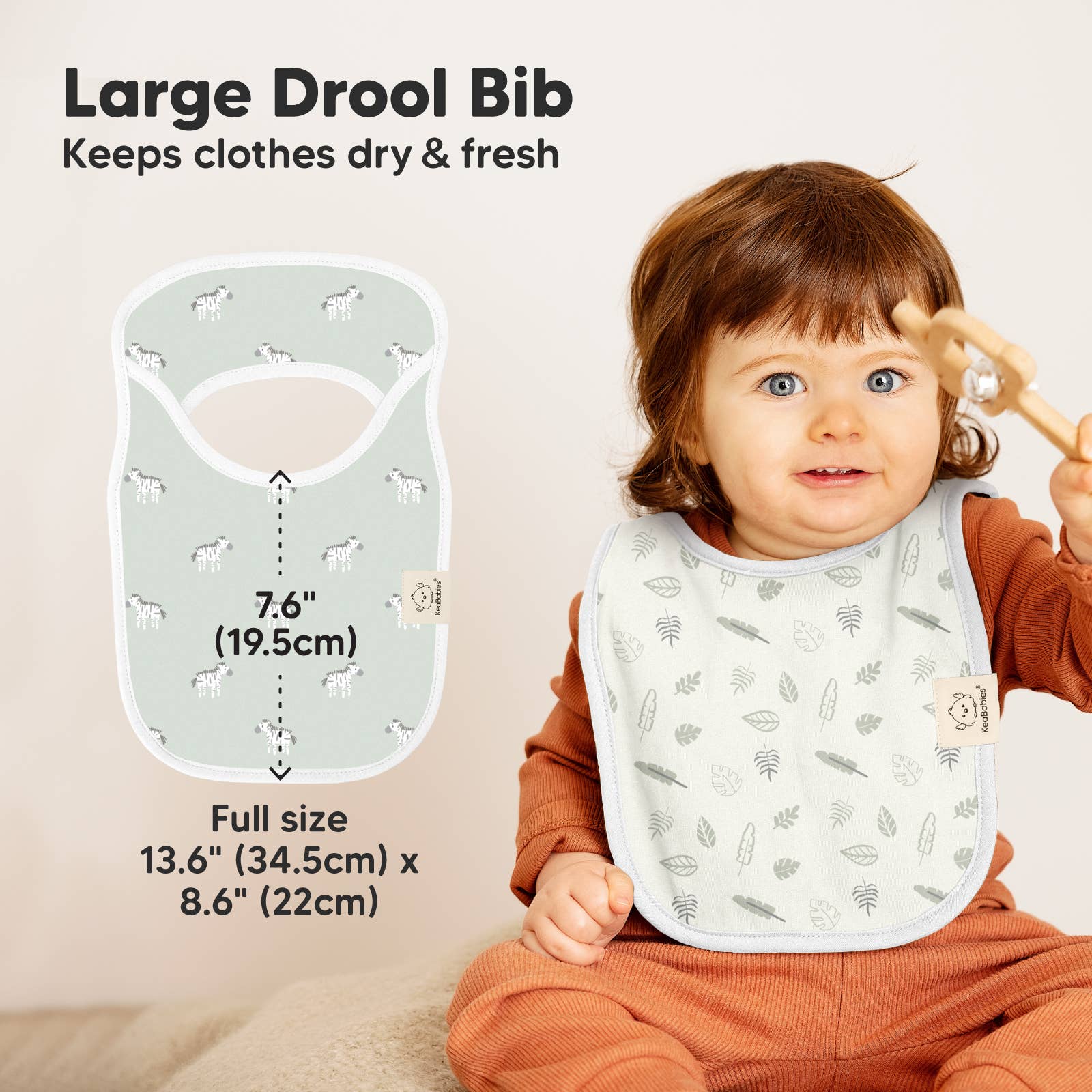 NR KEABABIES 8-PACK HALLO DROOL BIBS | WILDERNESS