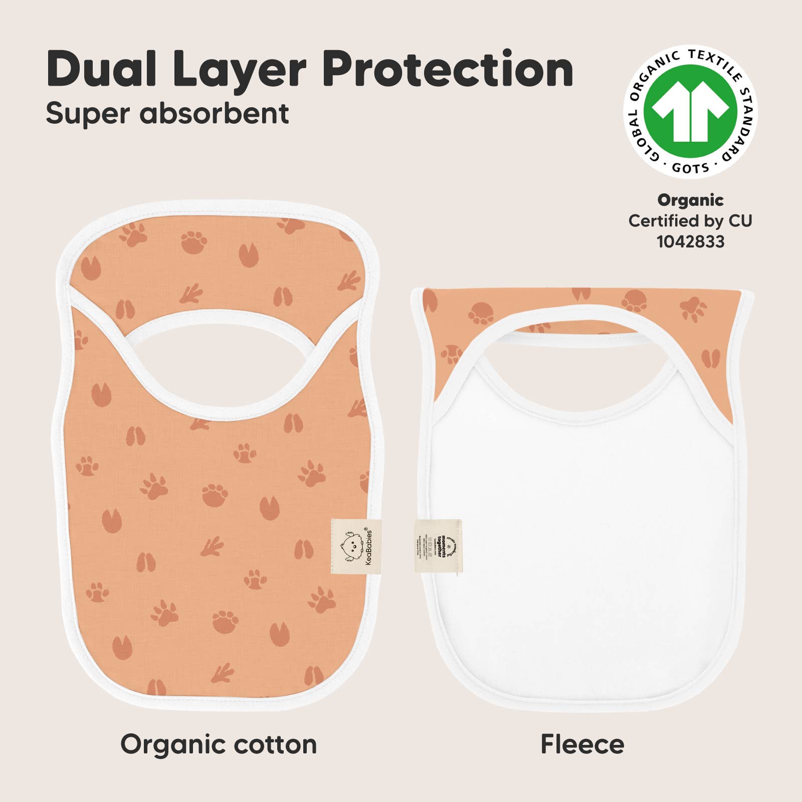NR KEABABIES 8-PACK HALLO DROOL BIBS | WILDERNESS
