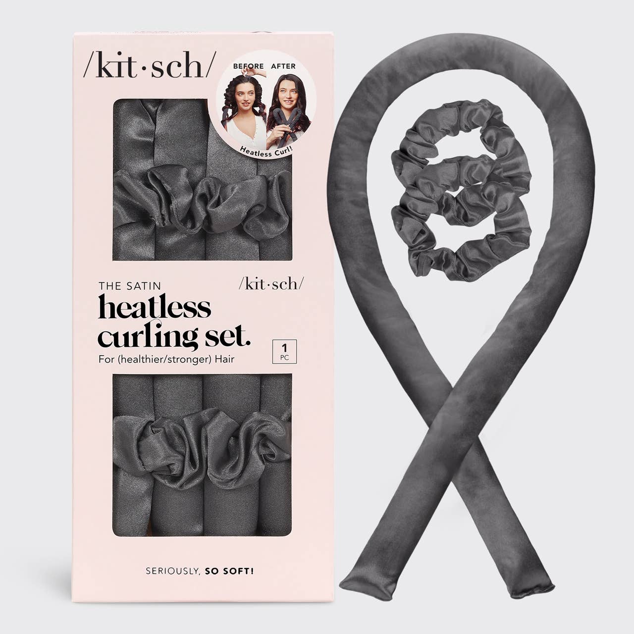 NR KITSCH SATIN HEATLESS CURLING SET | CHARCOAL