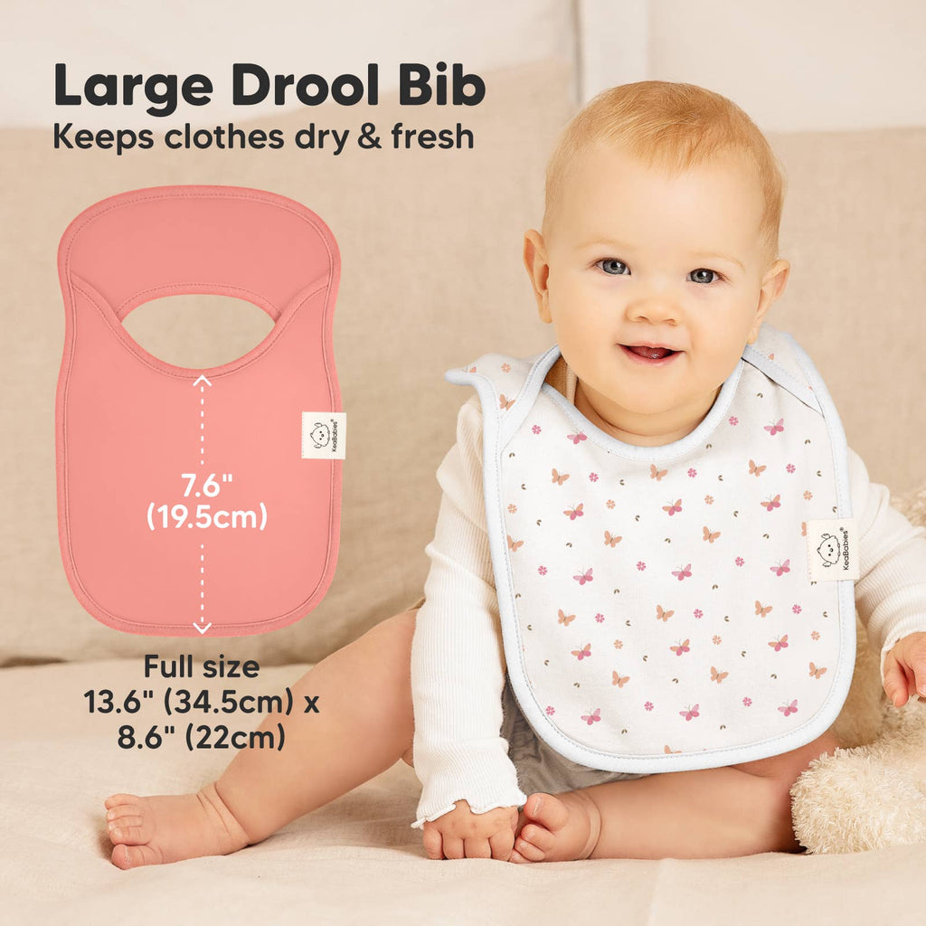 NR KEABABIES 8-PACK HALLO DROOL BIBS | BUTTERFLIES