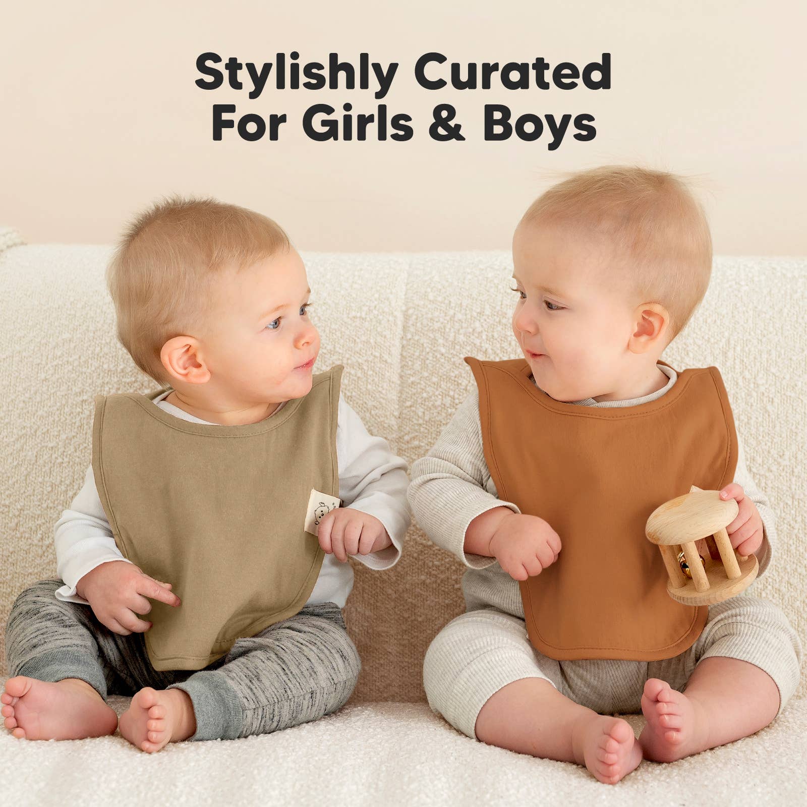 NR KEABABIES 8-PACK HALLO DROOL BIBS | TERRACOTTA