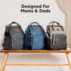 NR KEABABIES DIAPER BAG BACK PACK | TRENDY BLACK