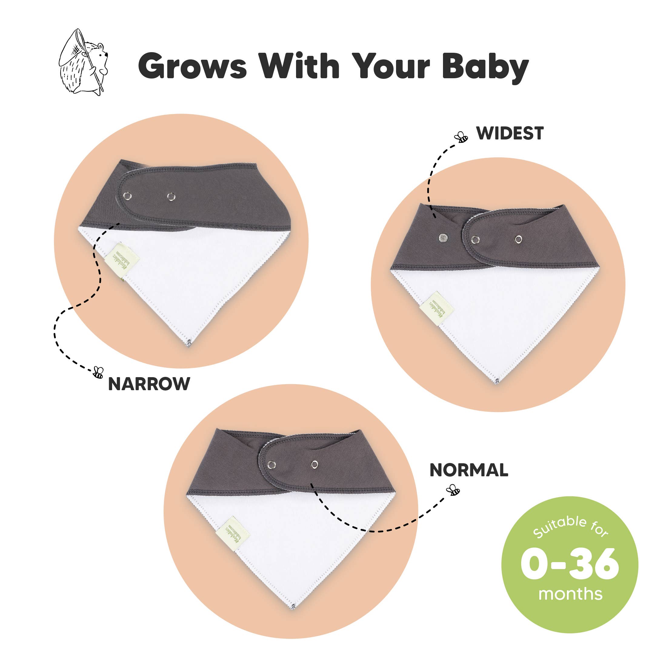 NR KEABABIES BABY BANDANA BIBS | 8-PACK | HUNTER
