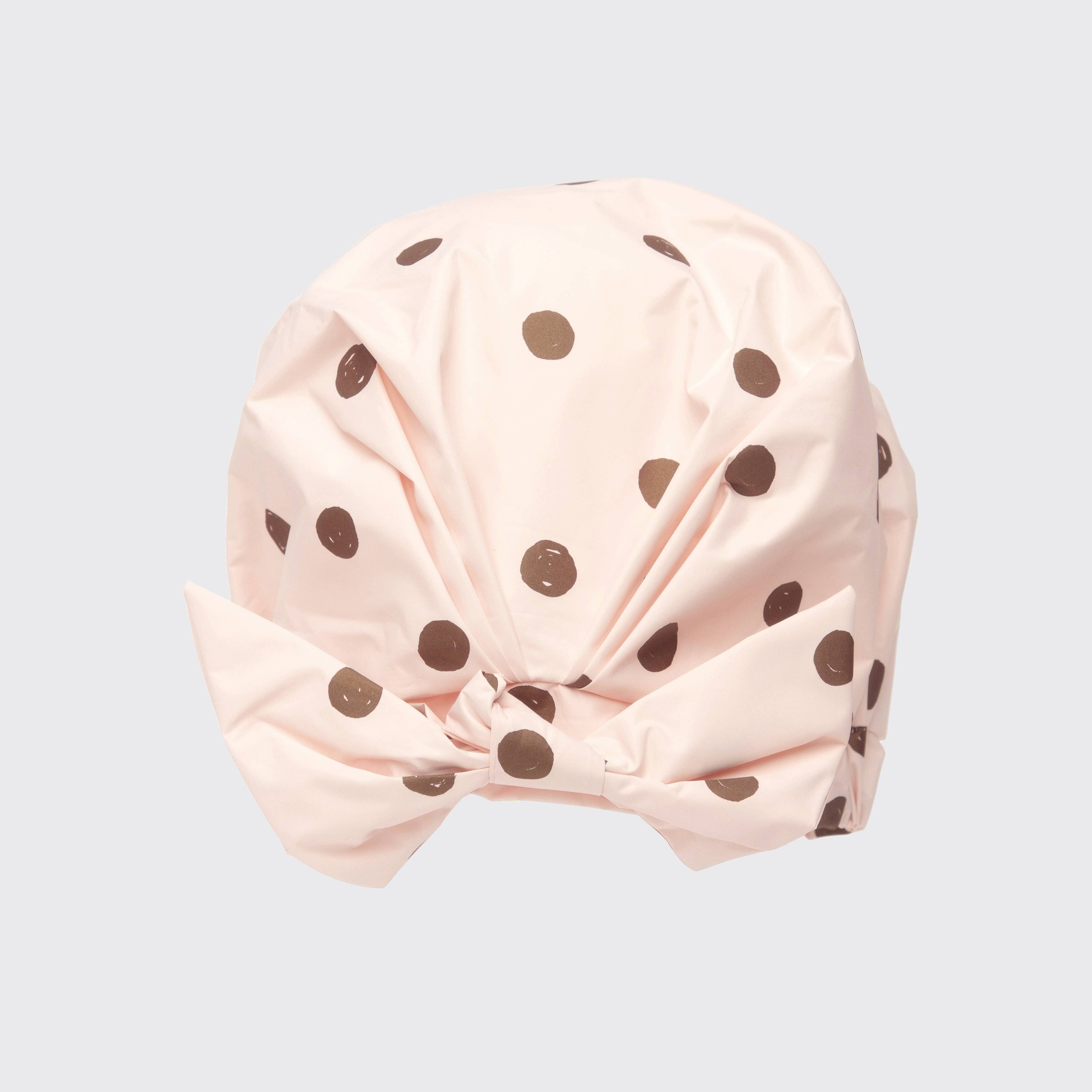 NR KITSCH LUXURY SHOWER CAP | BLUSH DOT