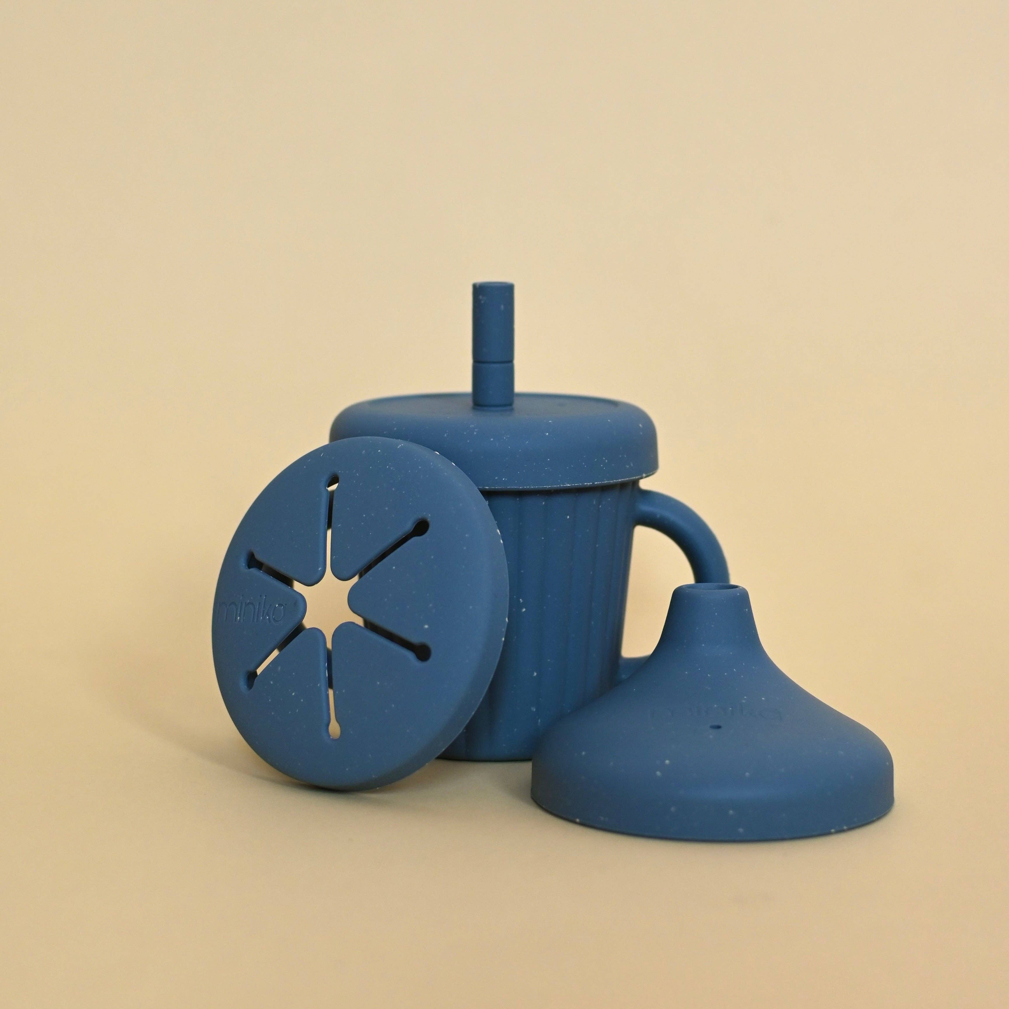 NR MINIKA STAINLESS & SILICONE 3 IN 1 CUP | INDIGO