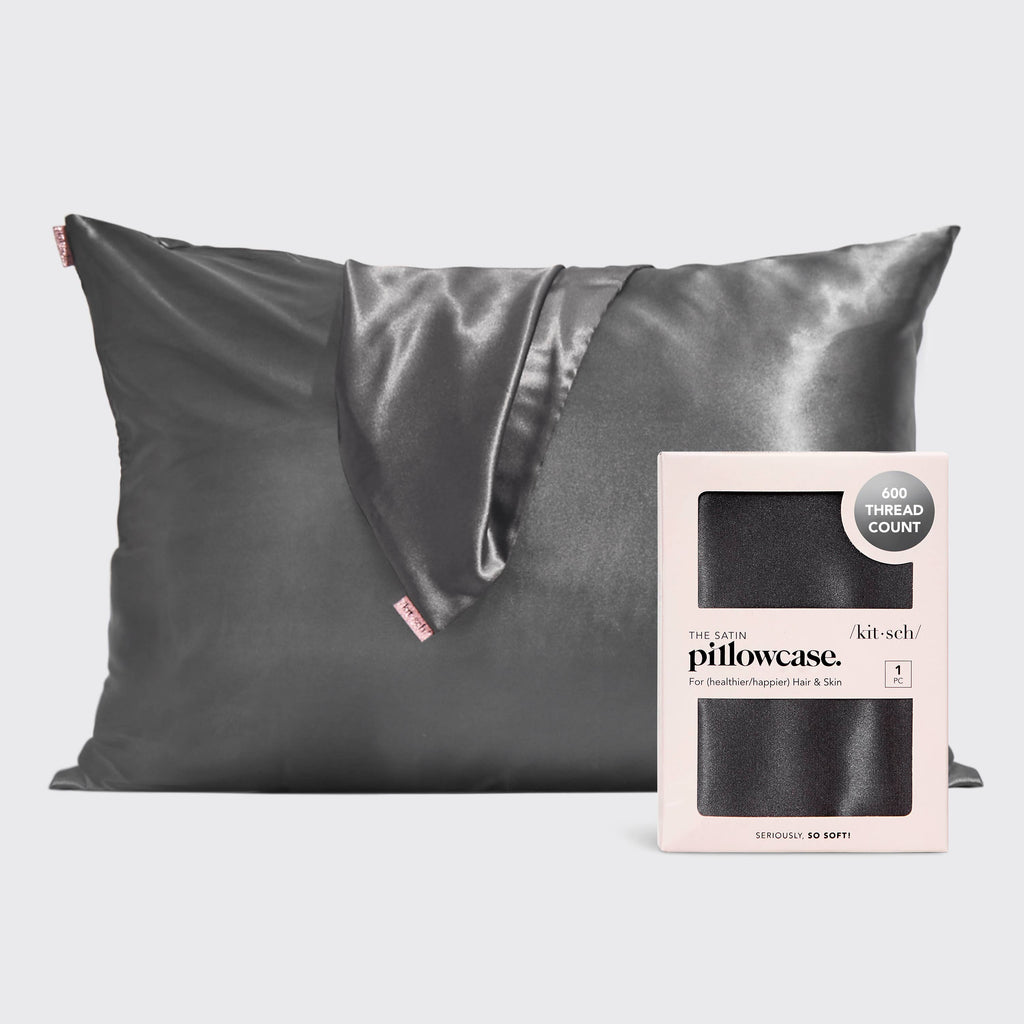 NR KITSCH SATIN PILLOWCASE | CHARCOAL