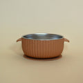 NR MINIKA STAINLESS & SILICONE BOWL | ALMOND