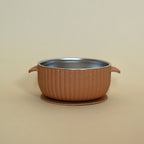 NR MINIKA STAINLESS & SILICONE BOWL | ALMOND