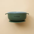 NR MINIKA SILICONE BOWL + LID | LEAF