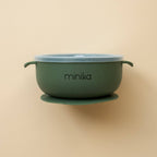 NR MINIKA SILICONE BOWL + LID | LEAF
