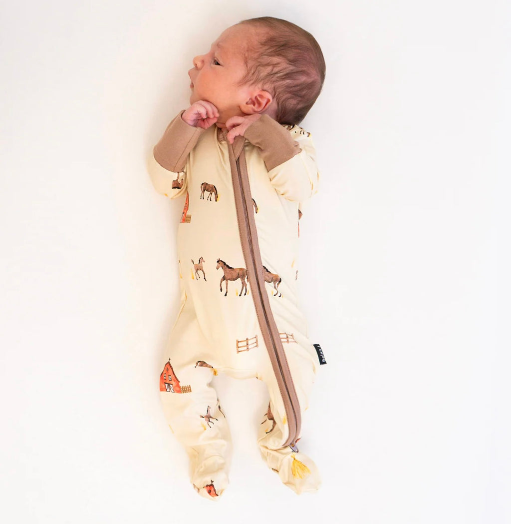 NR BELAN J FOOTED ZIPPER SLEEPER | HAY NEIGHBOR