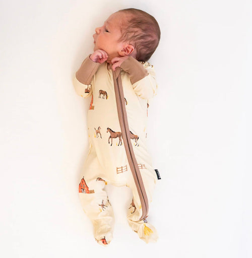 NR BELAN J FOOTED ZIPPER SLEEPER | HAY NEIGHBOR
