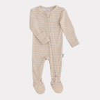 NR PIP + PHEE BAMBOO FOOTED SLEEPER | BROWN SMILEY | NEWBORN