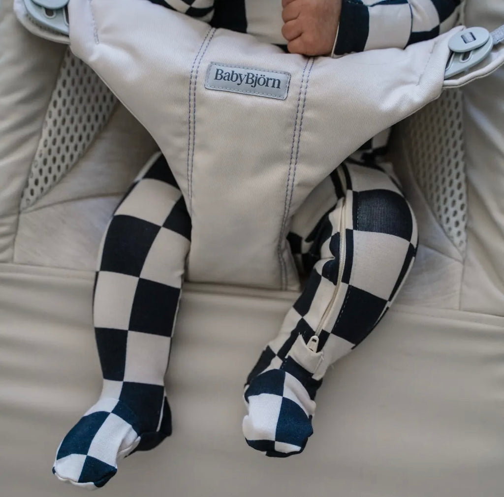 NR PIP + PHEE CHARCOAL CHECKS SLEEPER