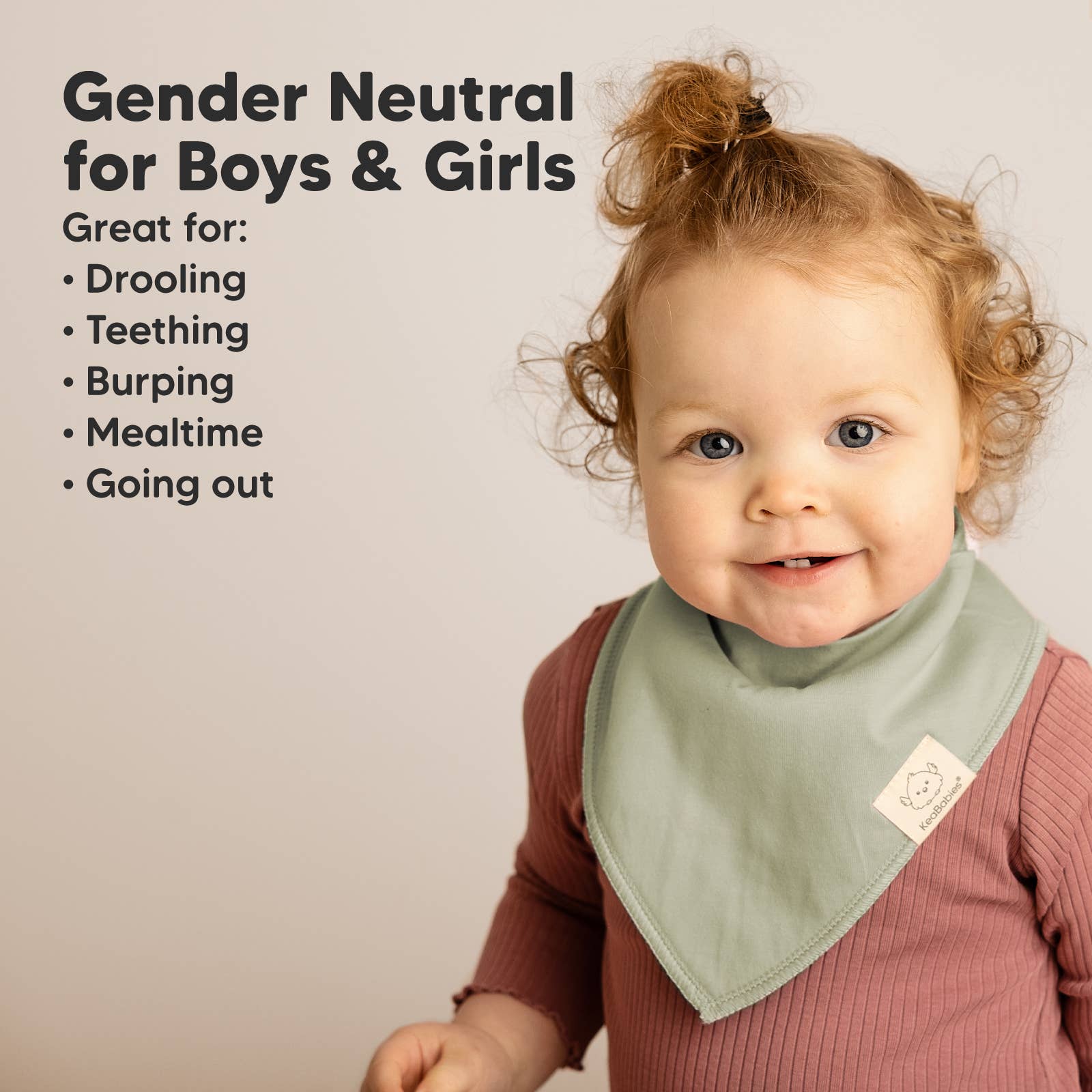 NR KEABABIES BABY BANDANA BIBS | 8-PACK | MOODY SOLIDS