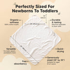 NR KEABABIES LYRA MUSLIN HOODED TOWEL | 30x30 | PETITE | TULIPS