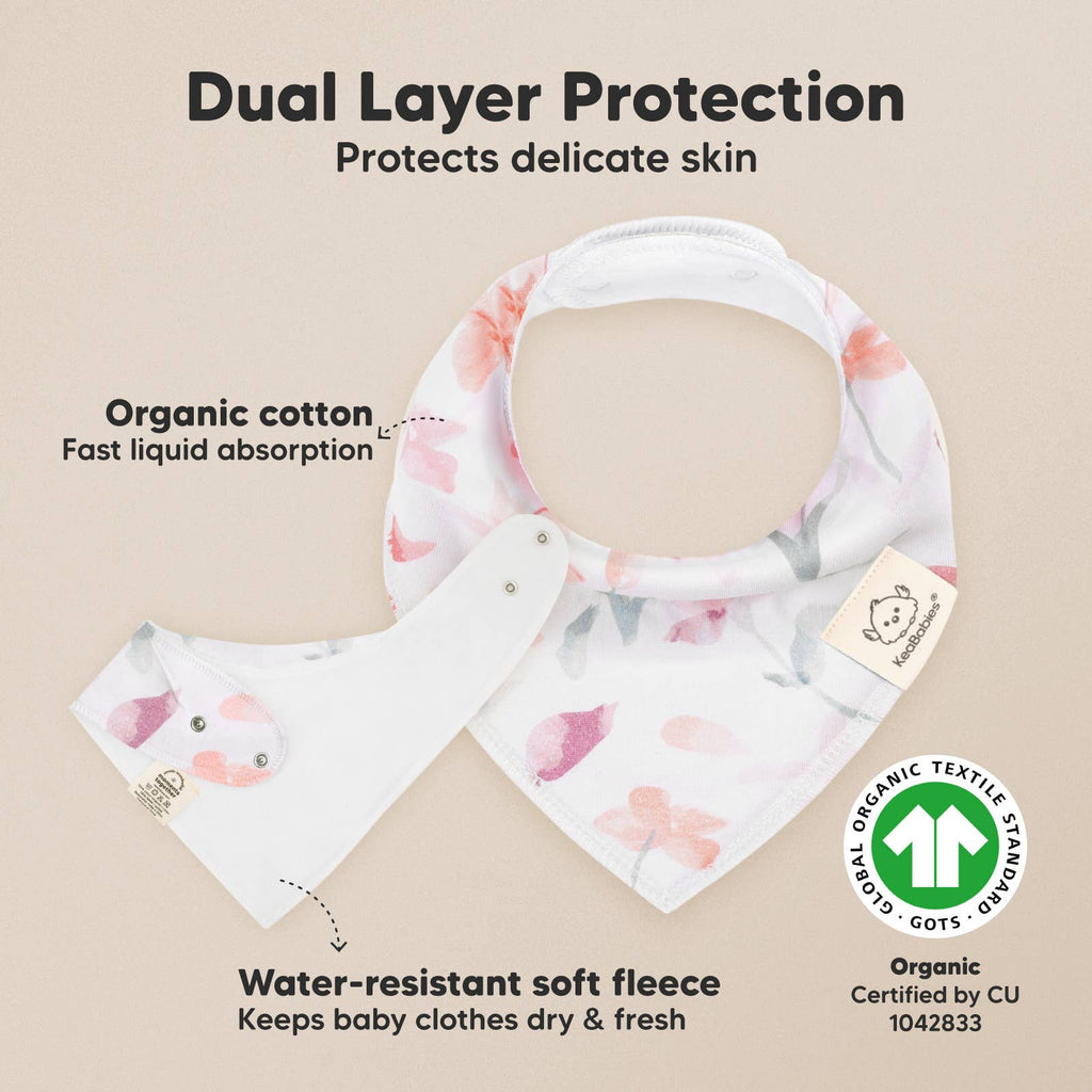 NR KEABABIES BABY BANDANA BIBS | 8-PACK | BLOOM