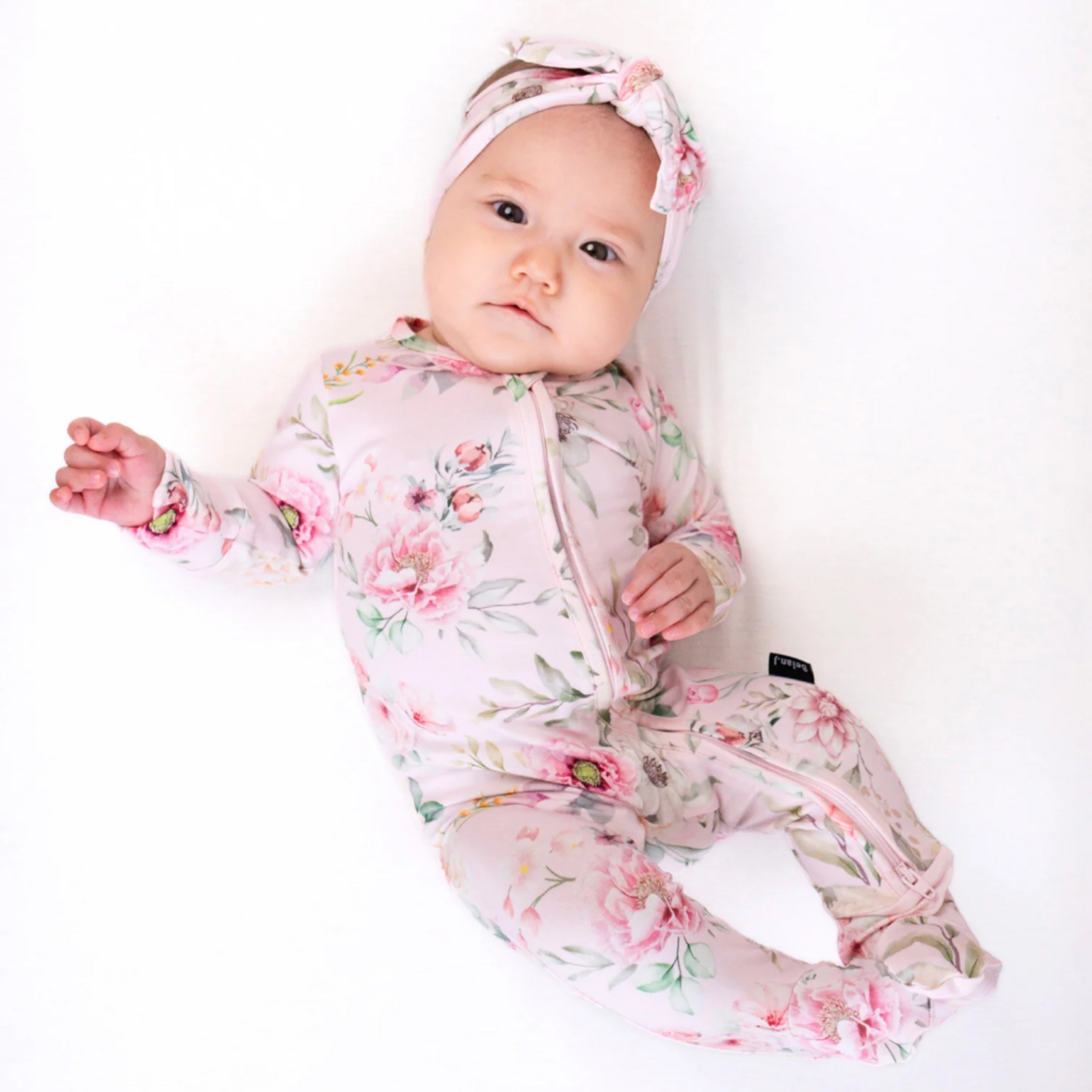 NR BELAN J FOOTED ZIPPER SLEEPER | FLORAL BLISS