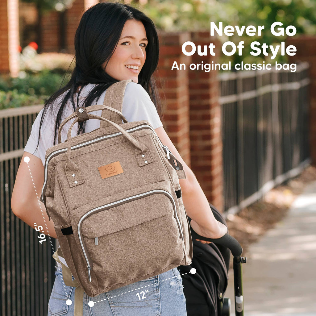 NR KEABABIES DIAPER BAG BACK PACK | COFFEE