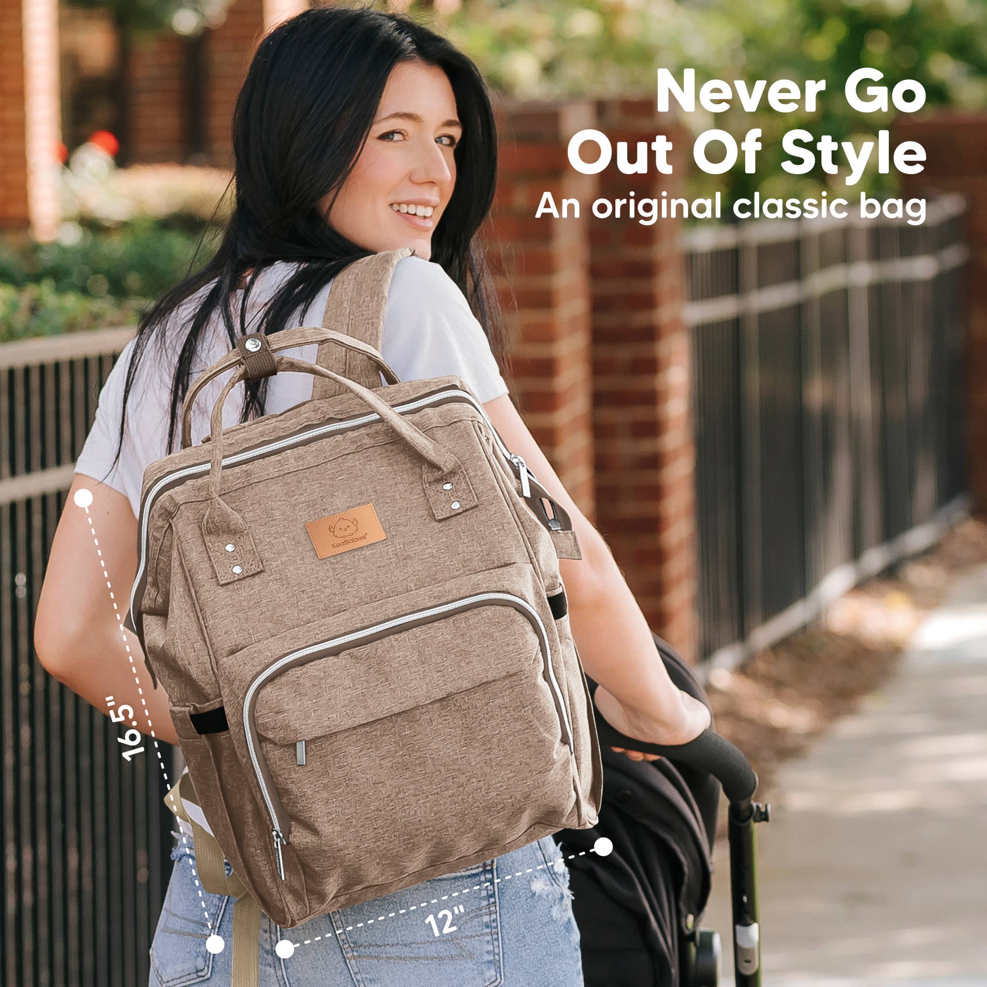 NR KEABABIES DIAPER BAG BACK PACK | COFFEE