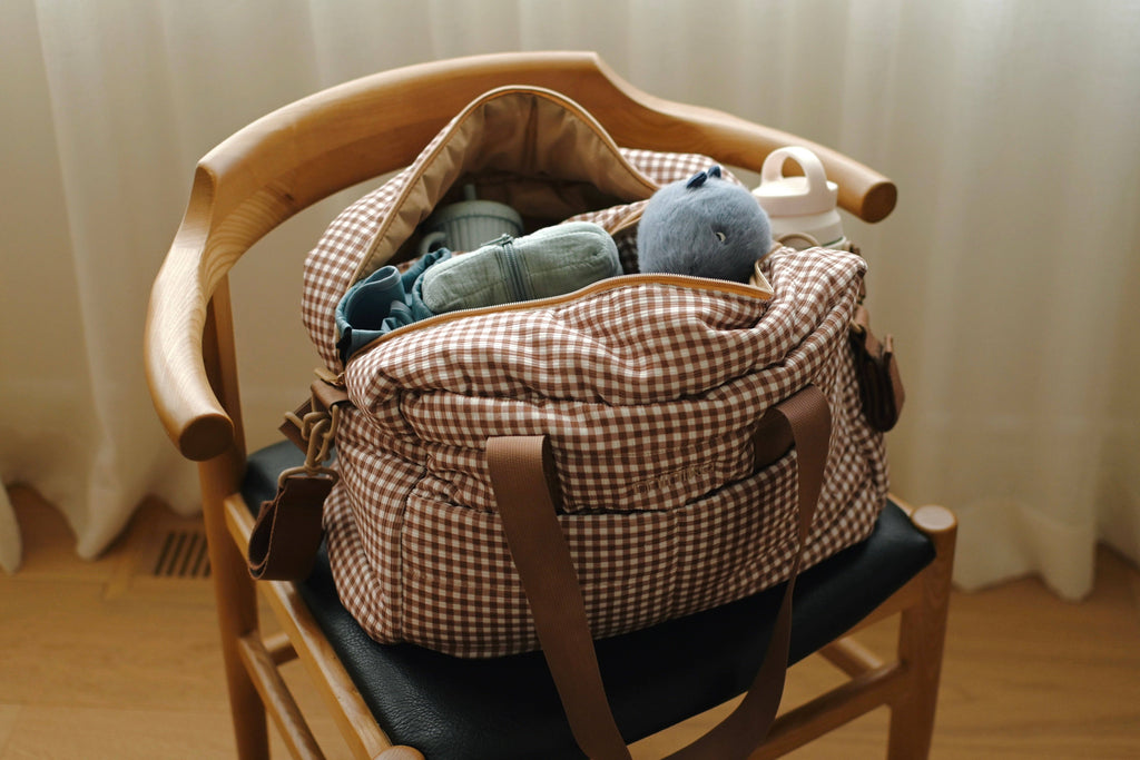 NR MINIKA DIAPER BAG | VICHY BROWN