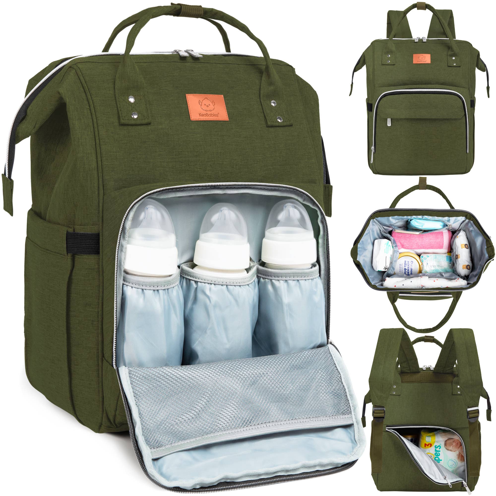 NR KEABABIES DIAPER BAG BACK PACK | OLIVE