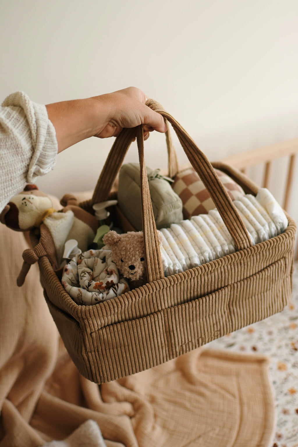 NR MINIKA DIAPER CADDY | ALMOND